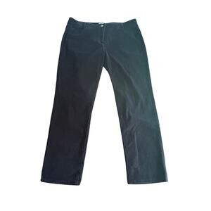 J. Jill Black Corduroy Button Zipper Pants Casual‎ Comfortable Women's Size 14